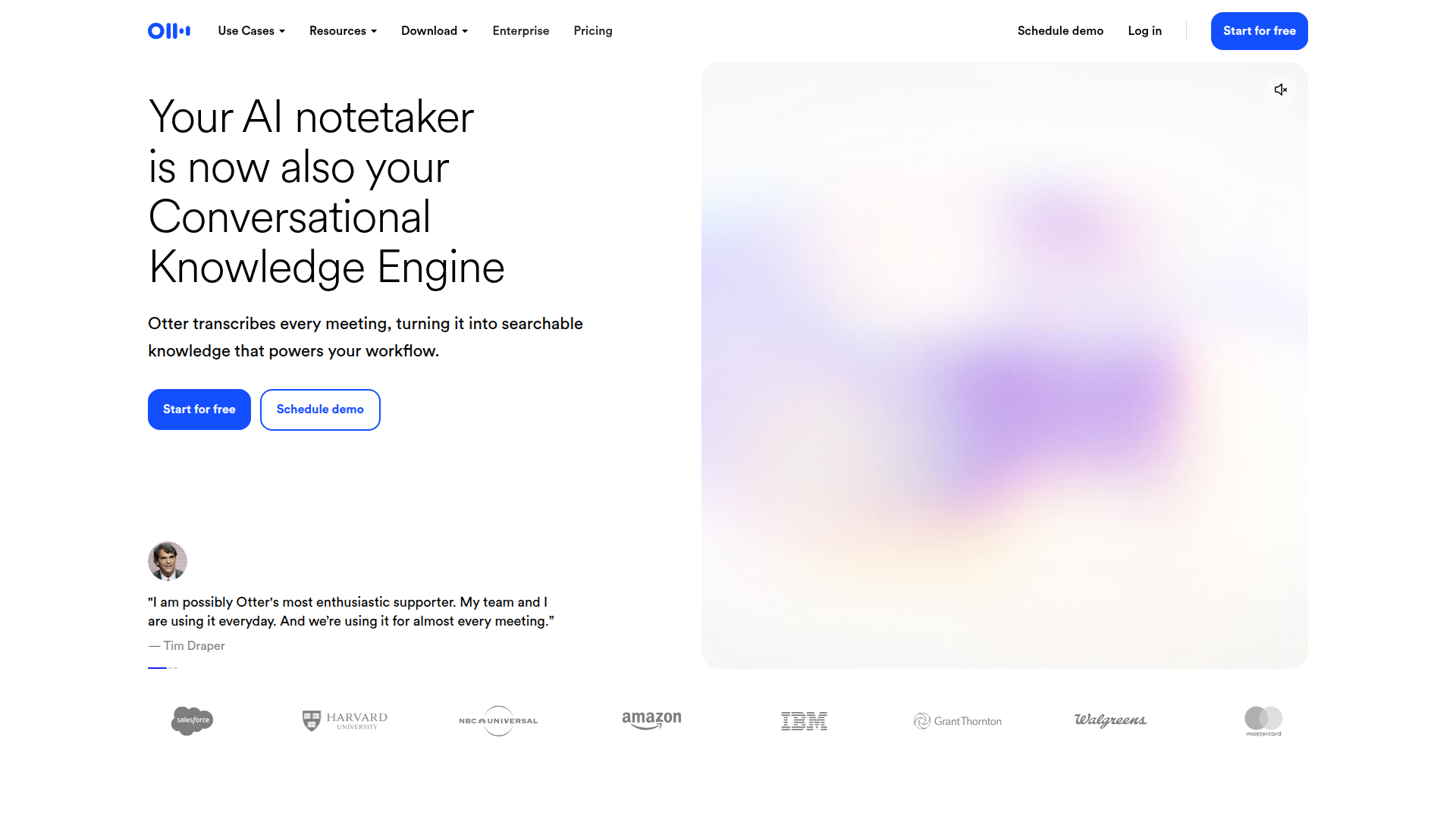 Otter.ai homepage