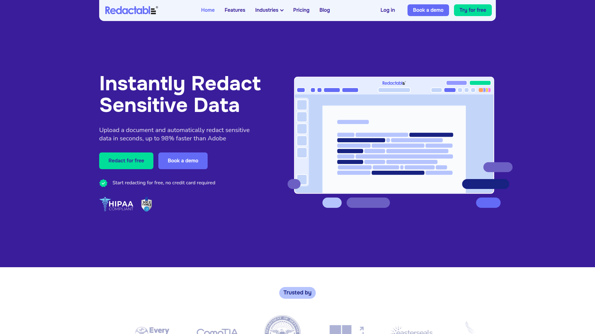 Redactable homepage