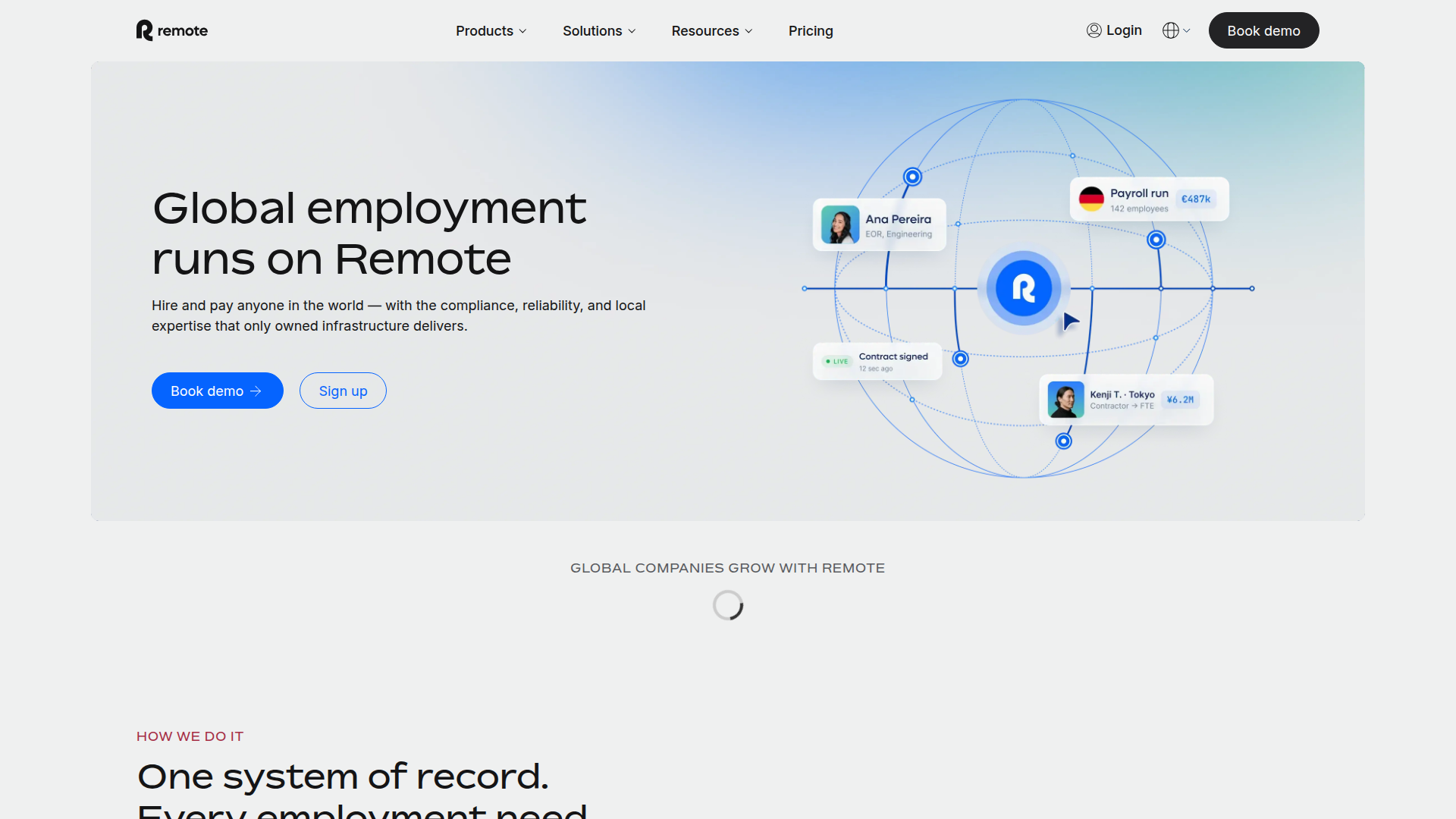 Remote homepage
