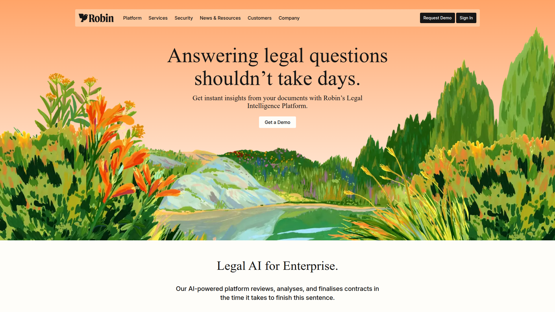Robin AI homepage