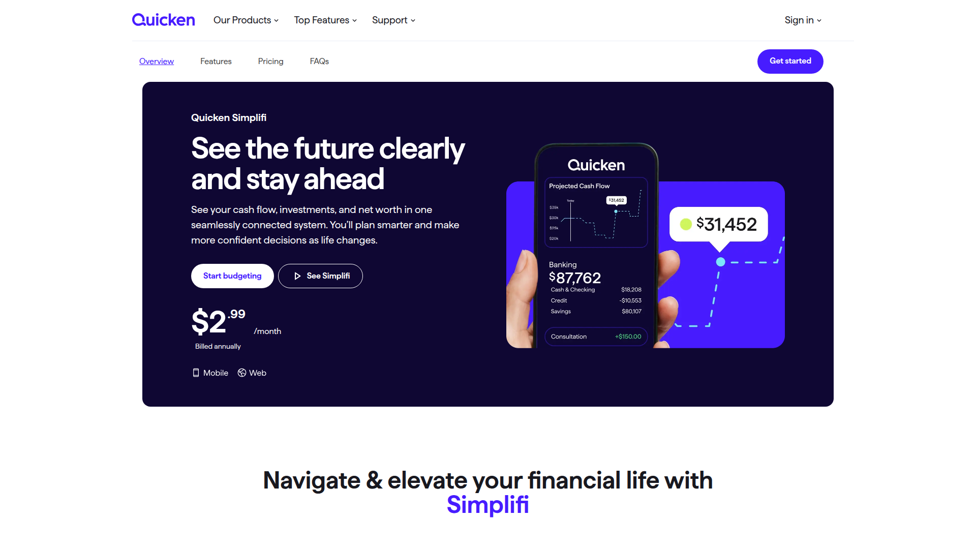 Simplifi homepage