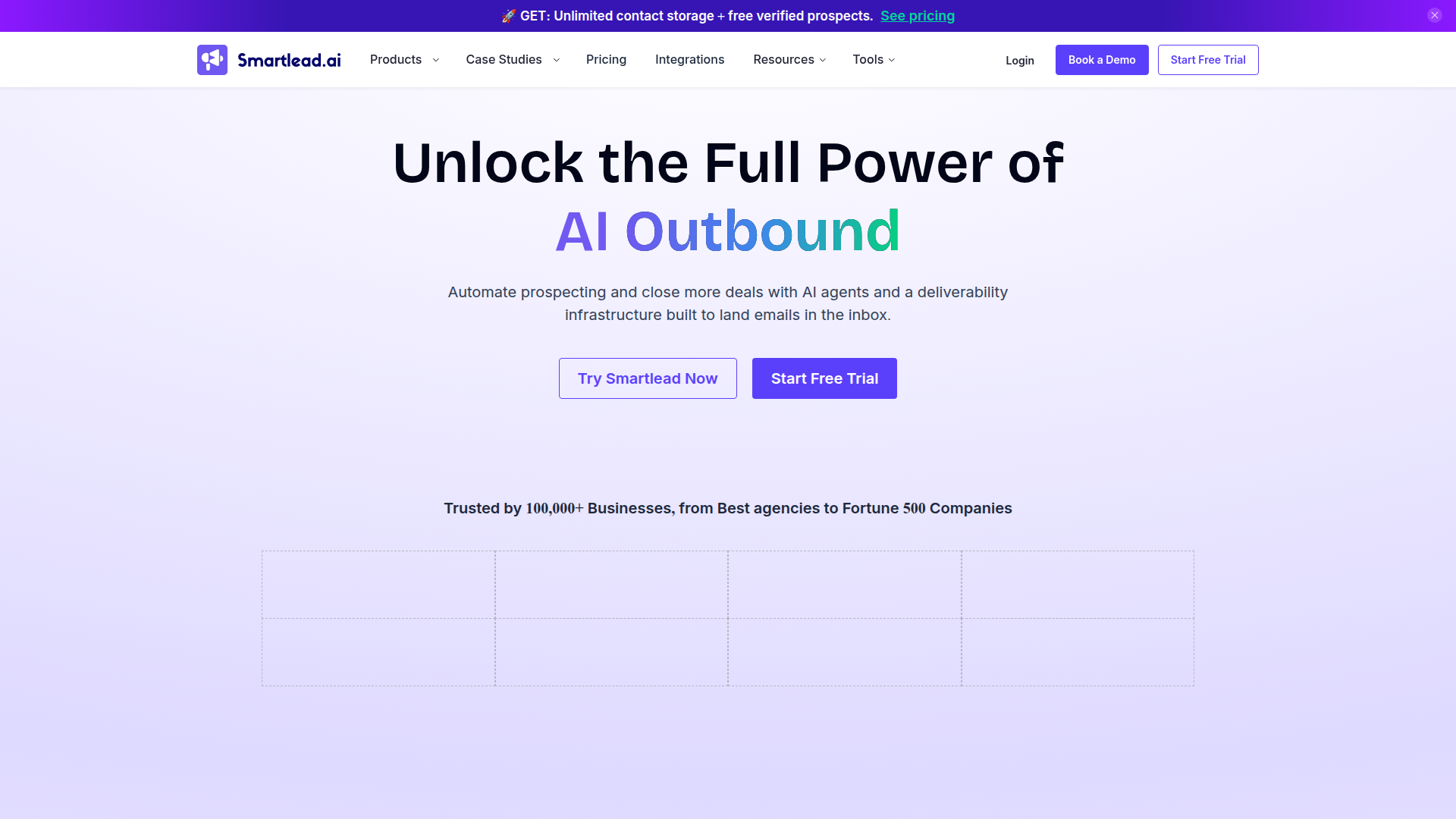 Smartlead homepage