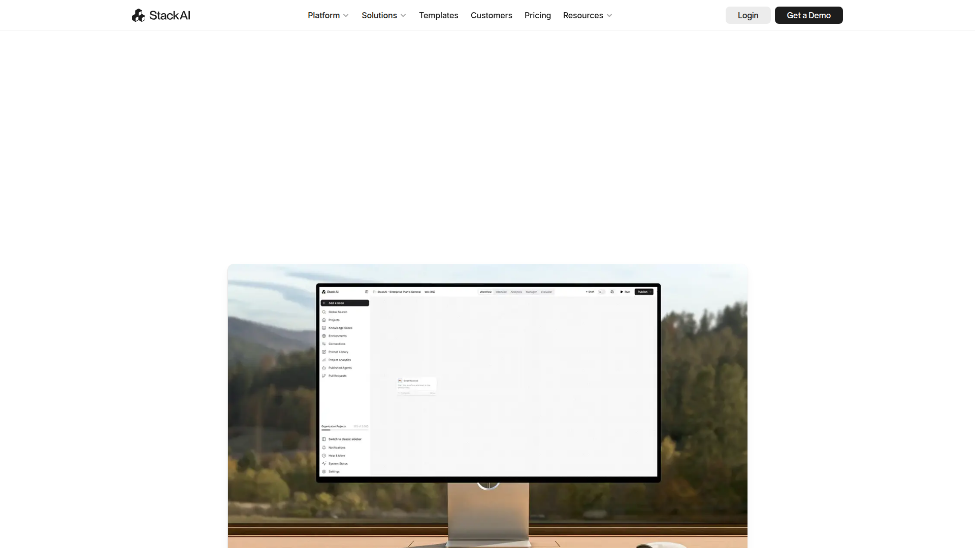 Stack AI homepage