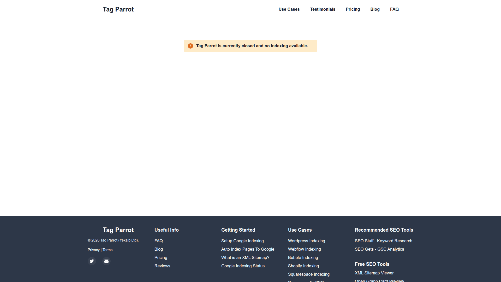Tagparrot homepage