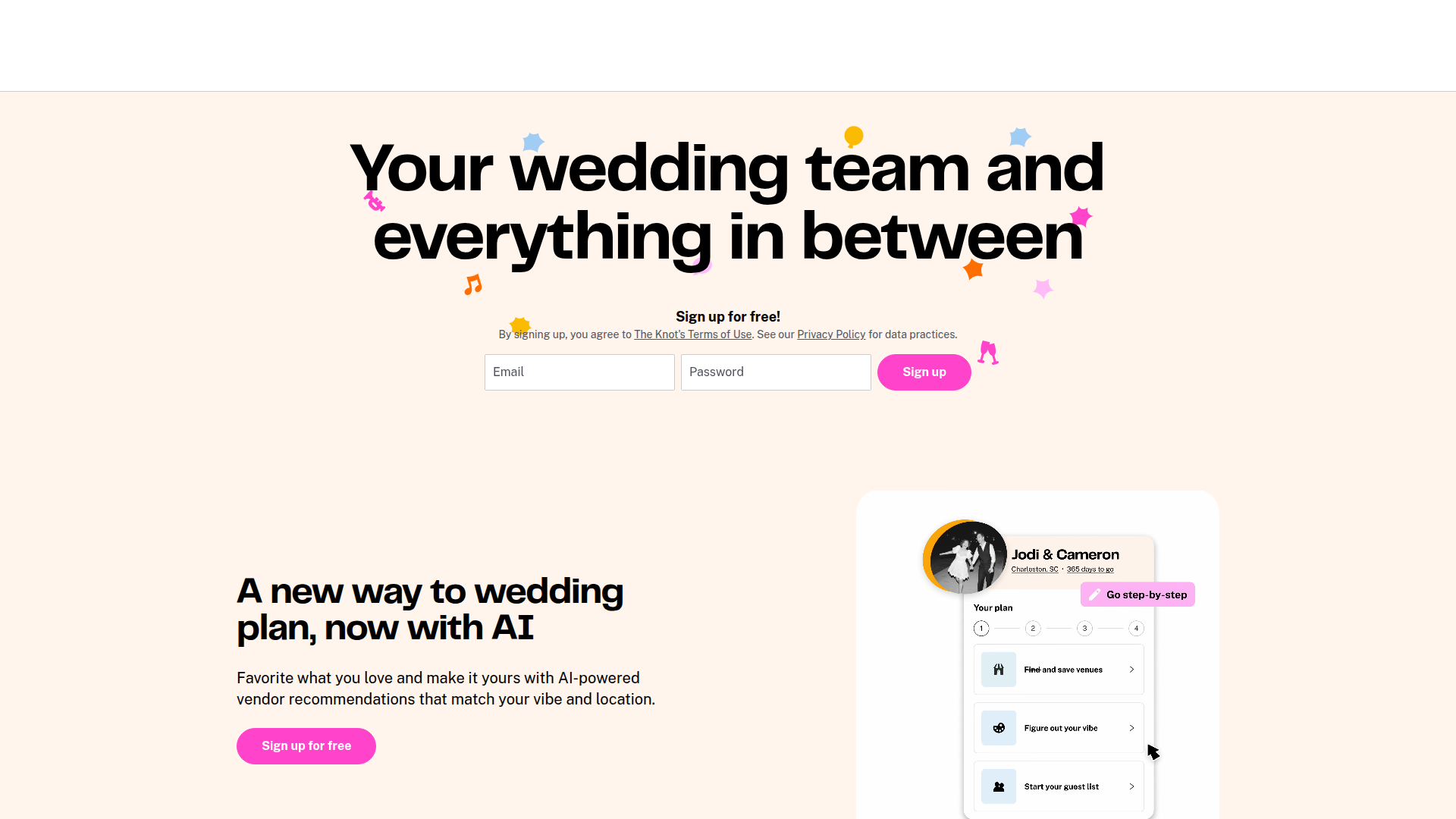 The Knot homepage