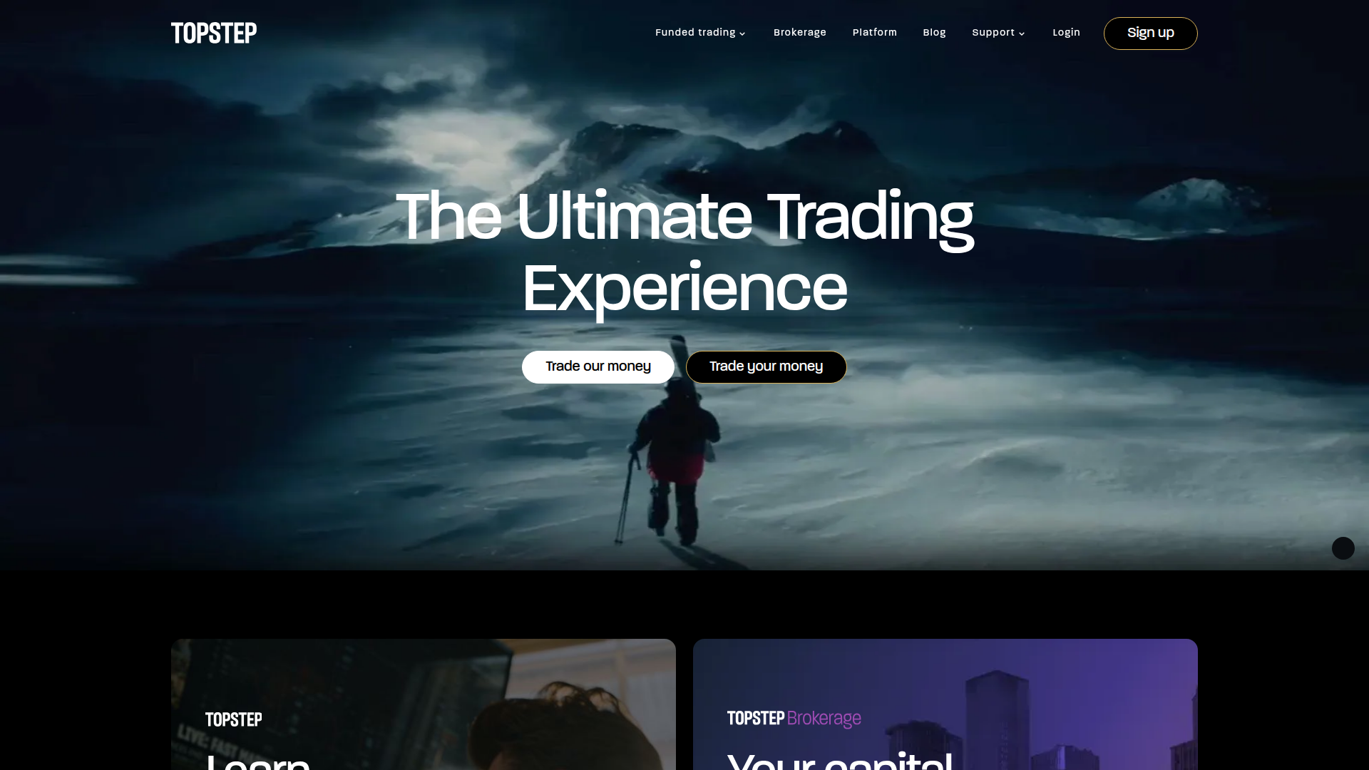 Topstep homepage