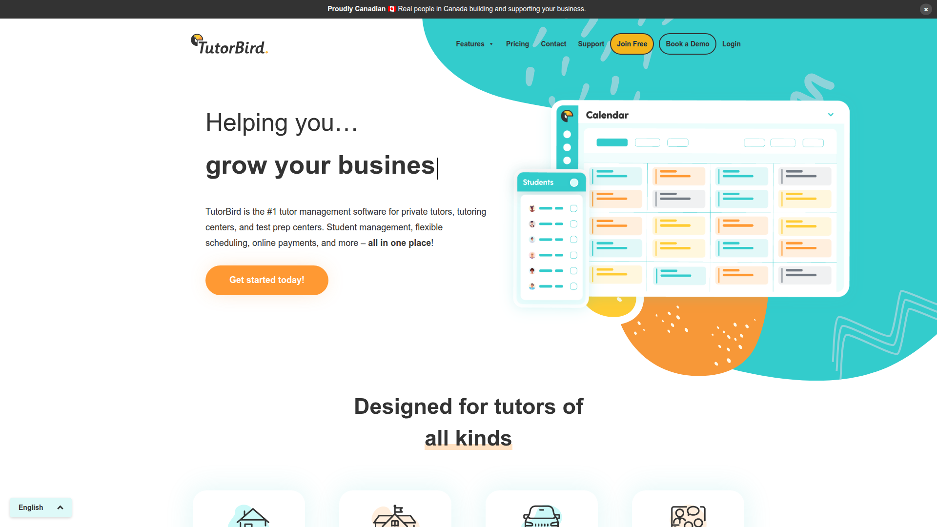 TutorBird homepage